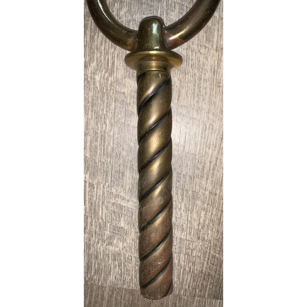 Antique Hanging Victorian Light Pendant Canopy, Swivel Loop & Stem - Heavy Brass